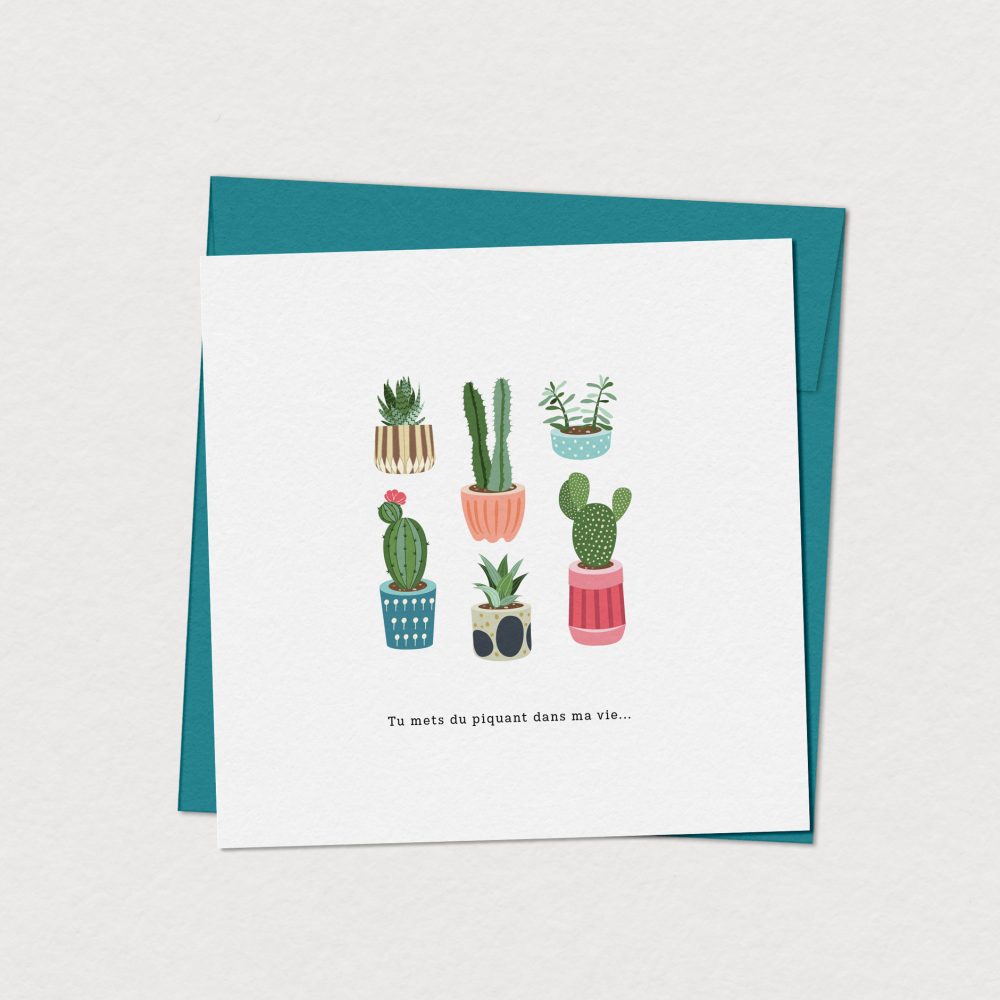 Carte carrée - Plantes vertes
