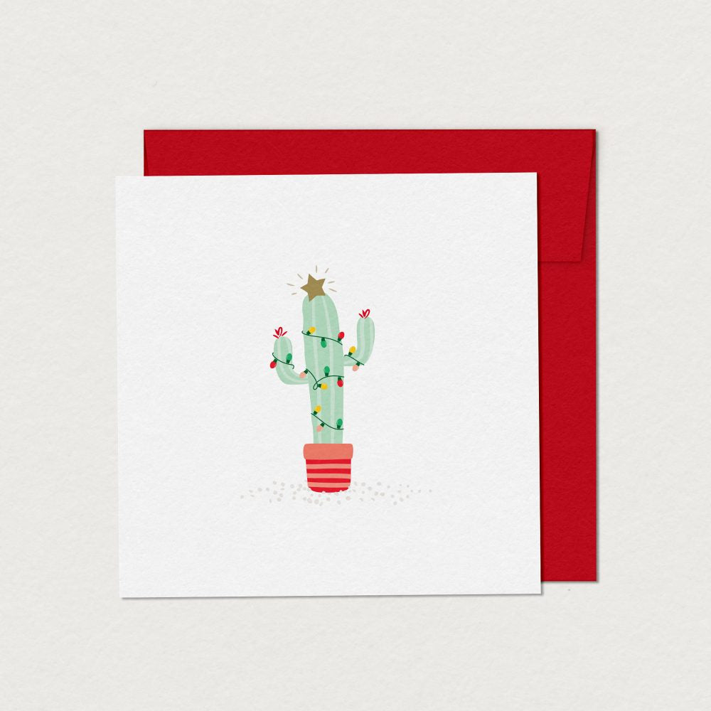 Carte carrée - Cactus décoré