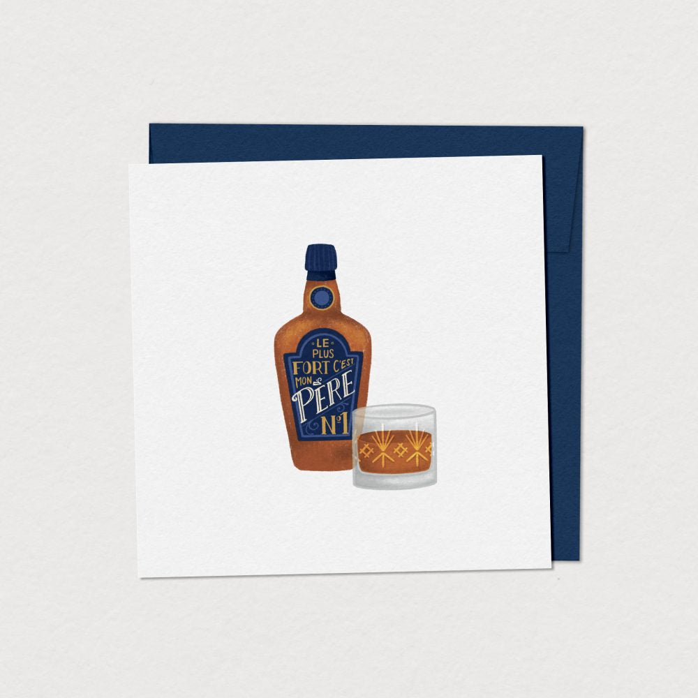 Carte carrée mini - Bouteille de fort