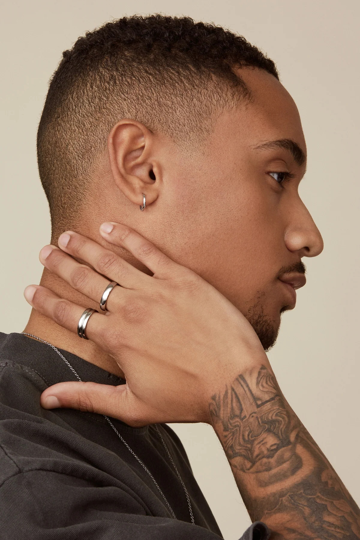 Bague Hommes Basic - Argent