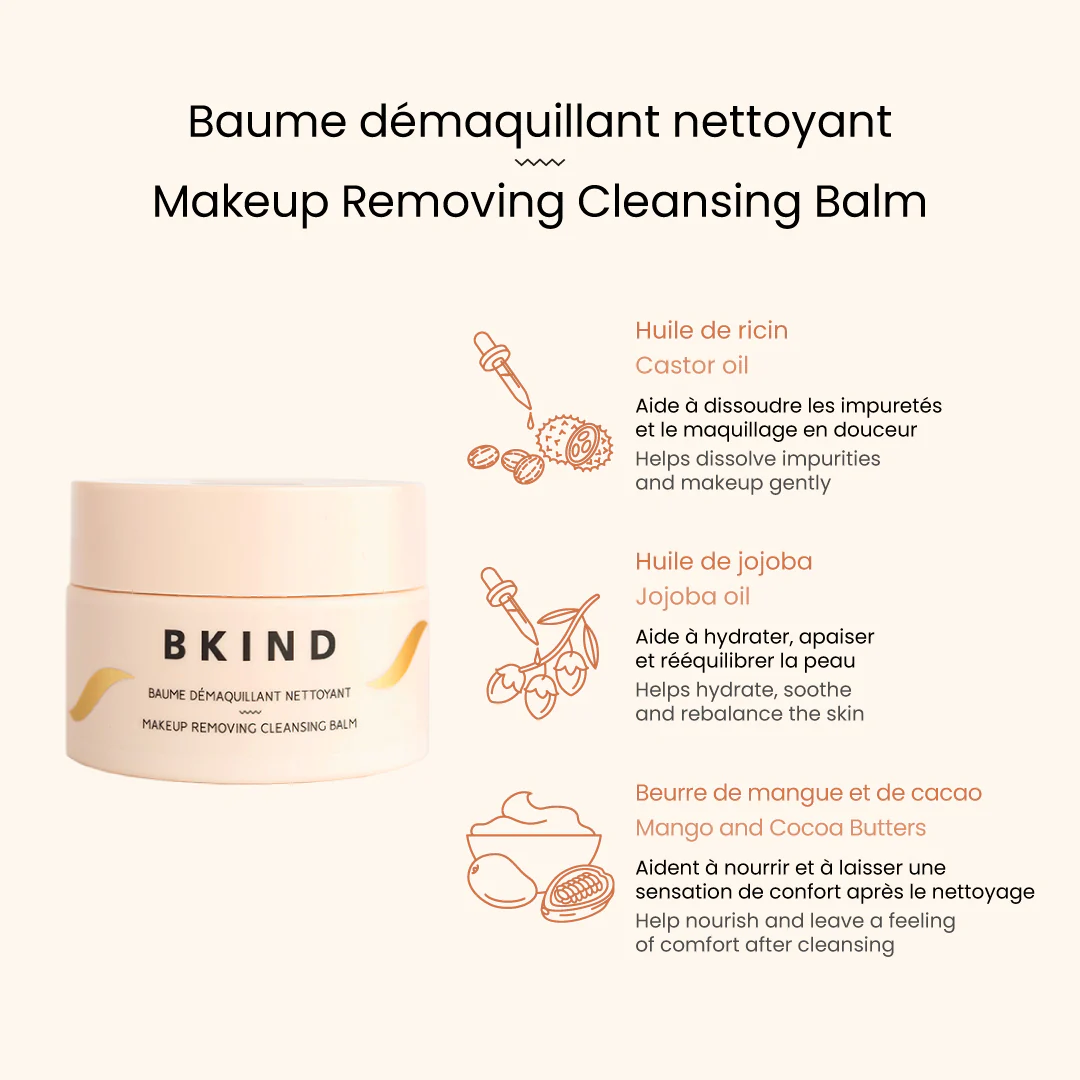 Baume démaquillant nettoyant