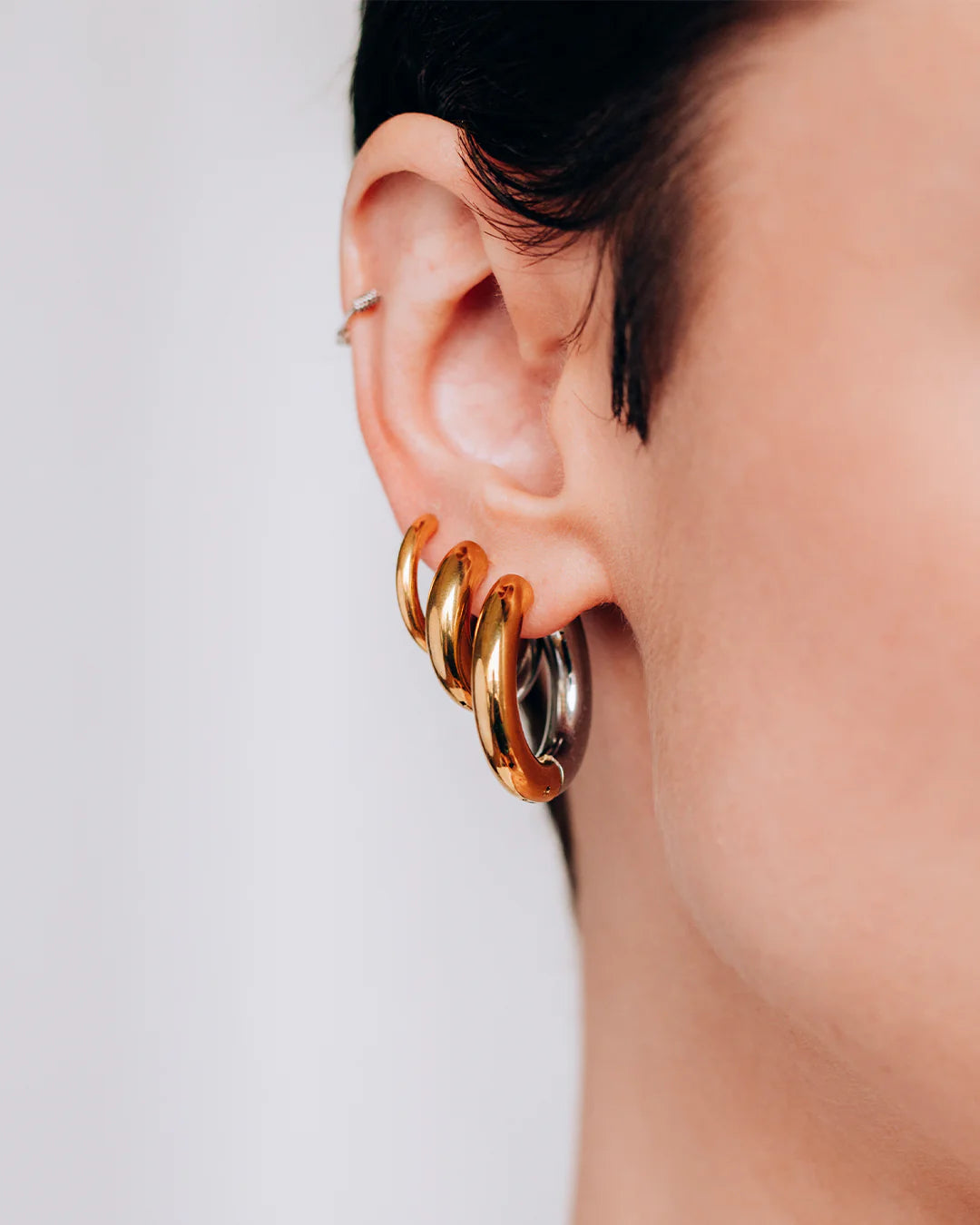 Boucles d'oreilles Hugo - Deux tons