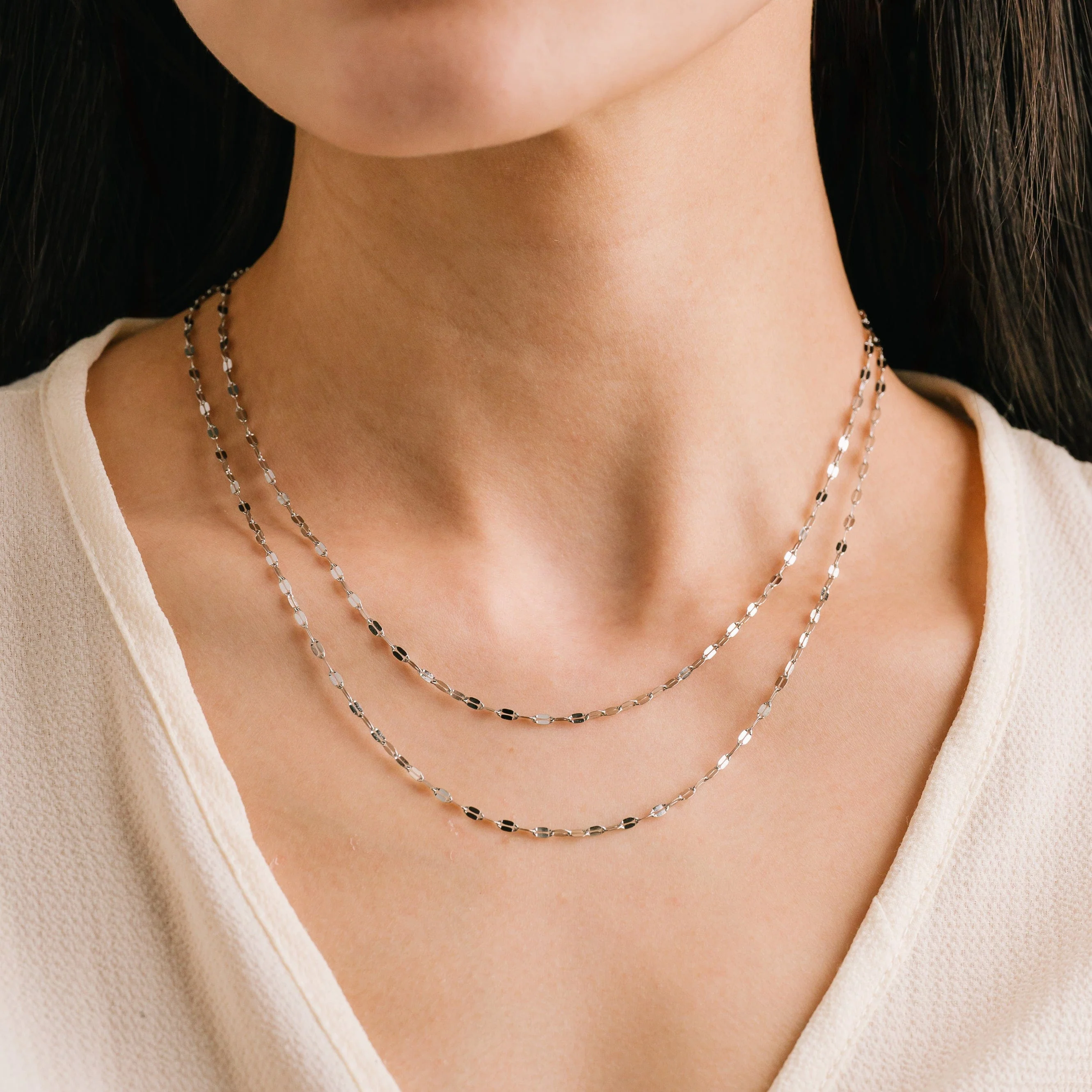 Collier superposé Ray - Argent