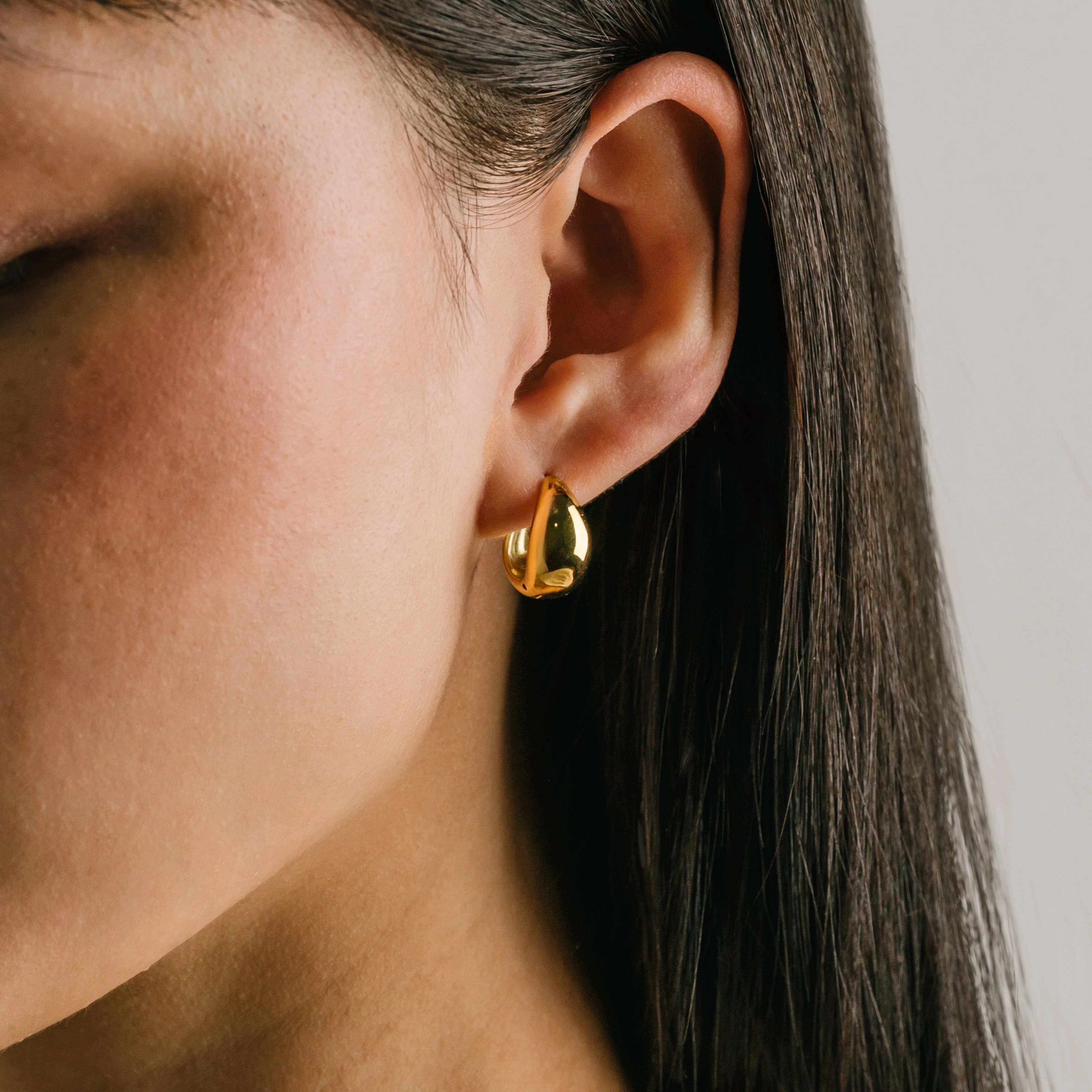 Boucles d'oreilles Oval puff - Or