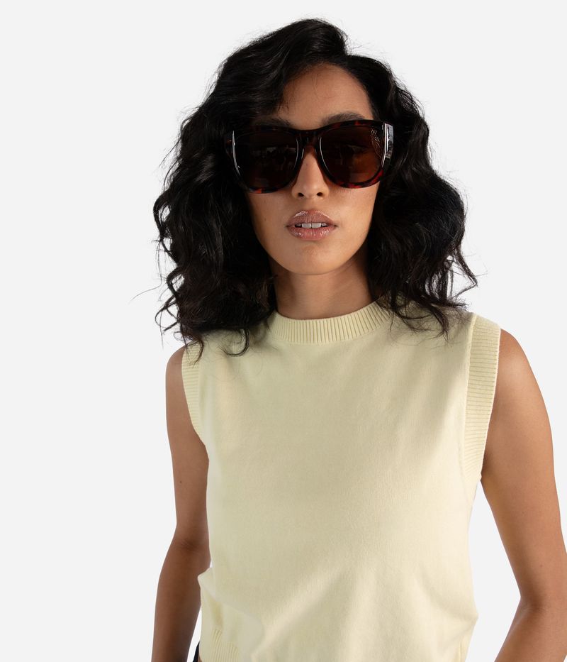Sava-2 - Lunettes de soleil recyclées - Brun