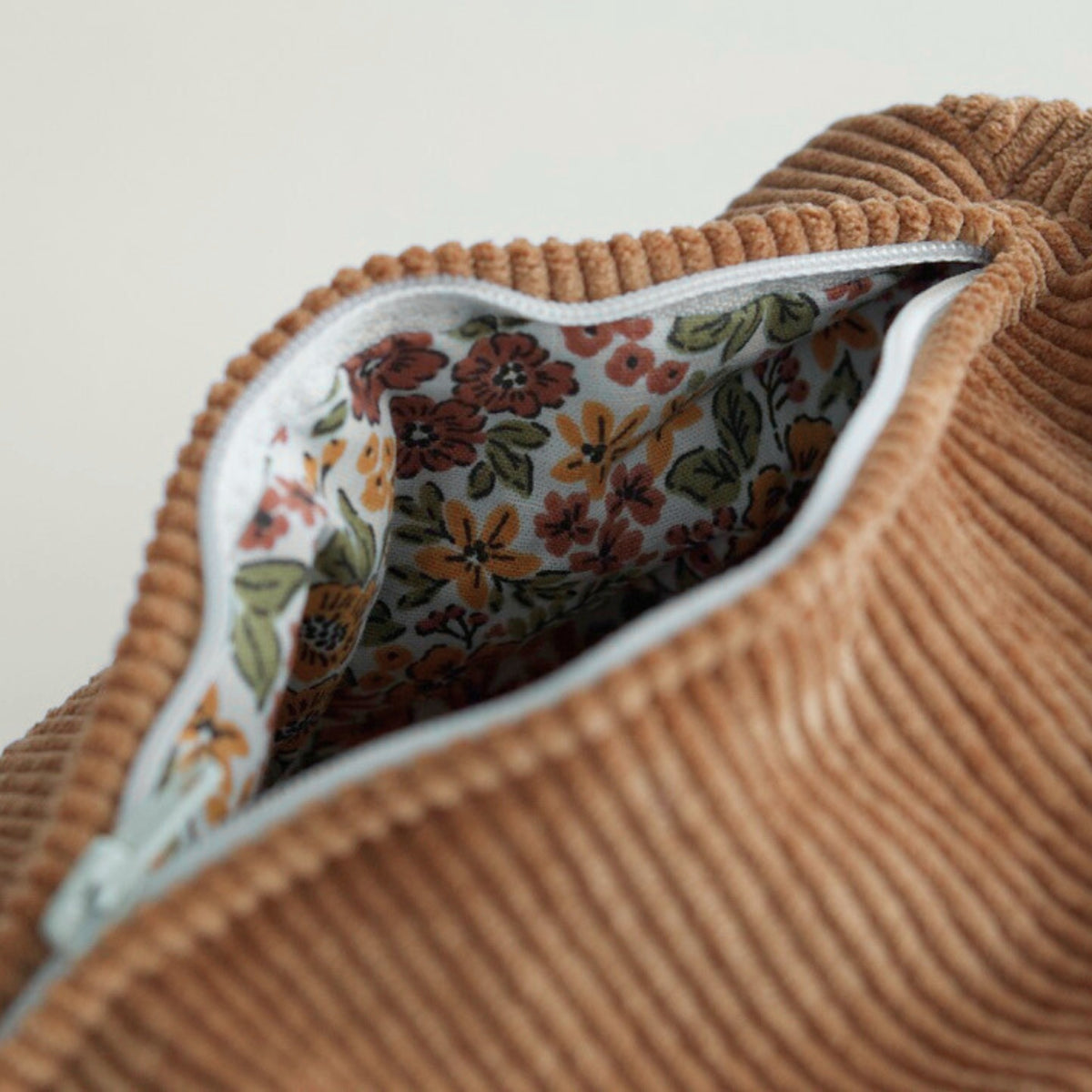 Sac à cosmétique en corduroy et coton petit - 1930
