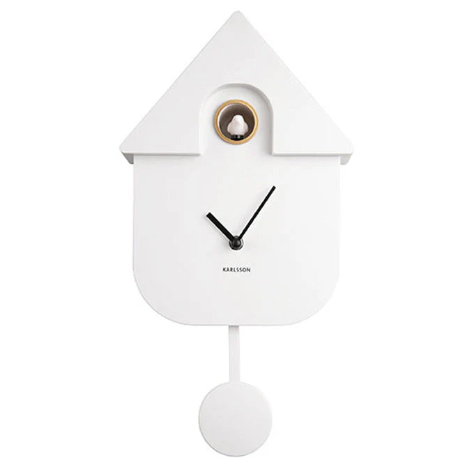 Horloge coucou moderne - Blanc