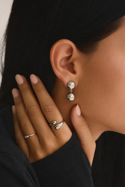 Boucles d'oreilles C'est la vie - Argent