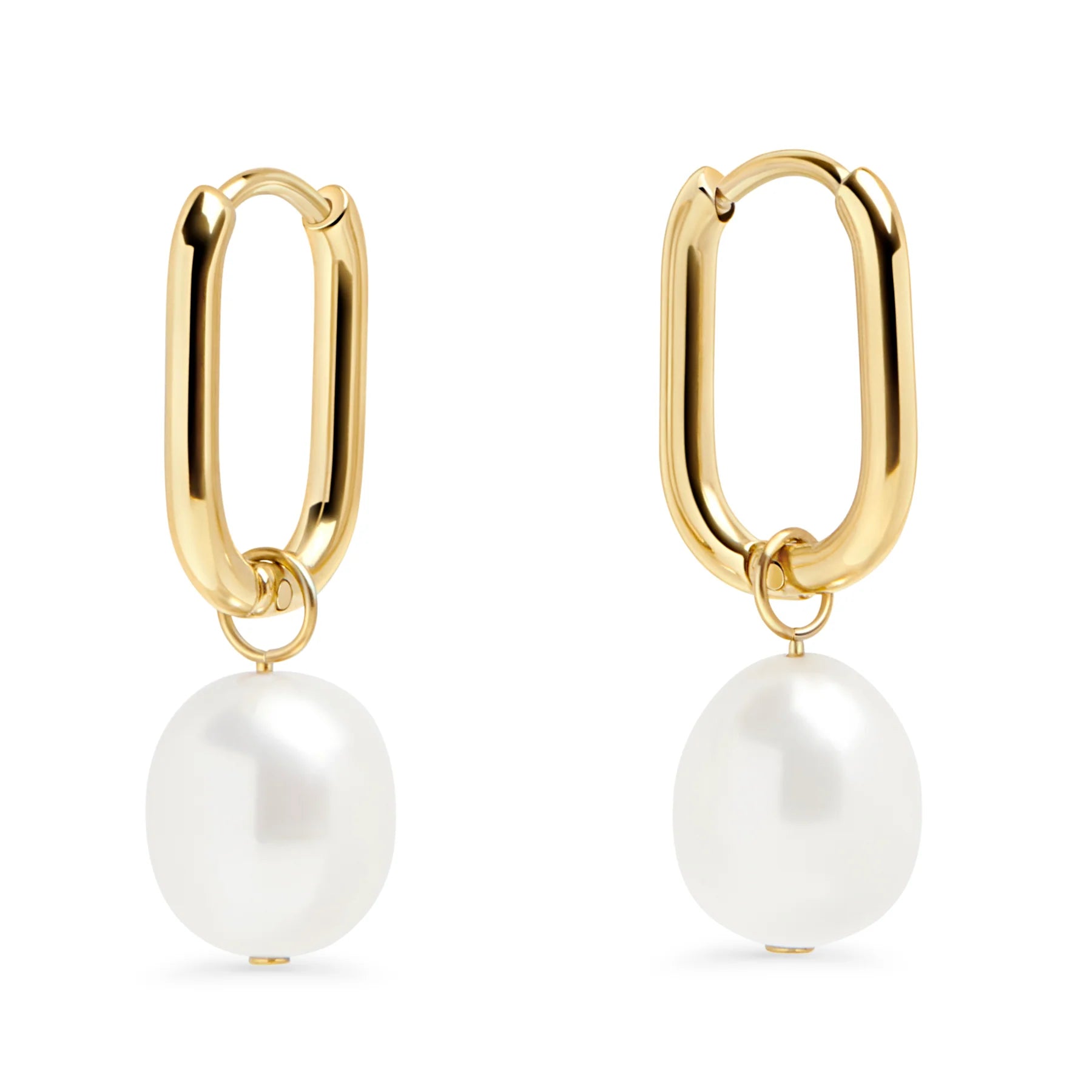 Boucles dormeuses perles Opale - Or
