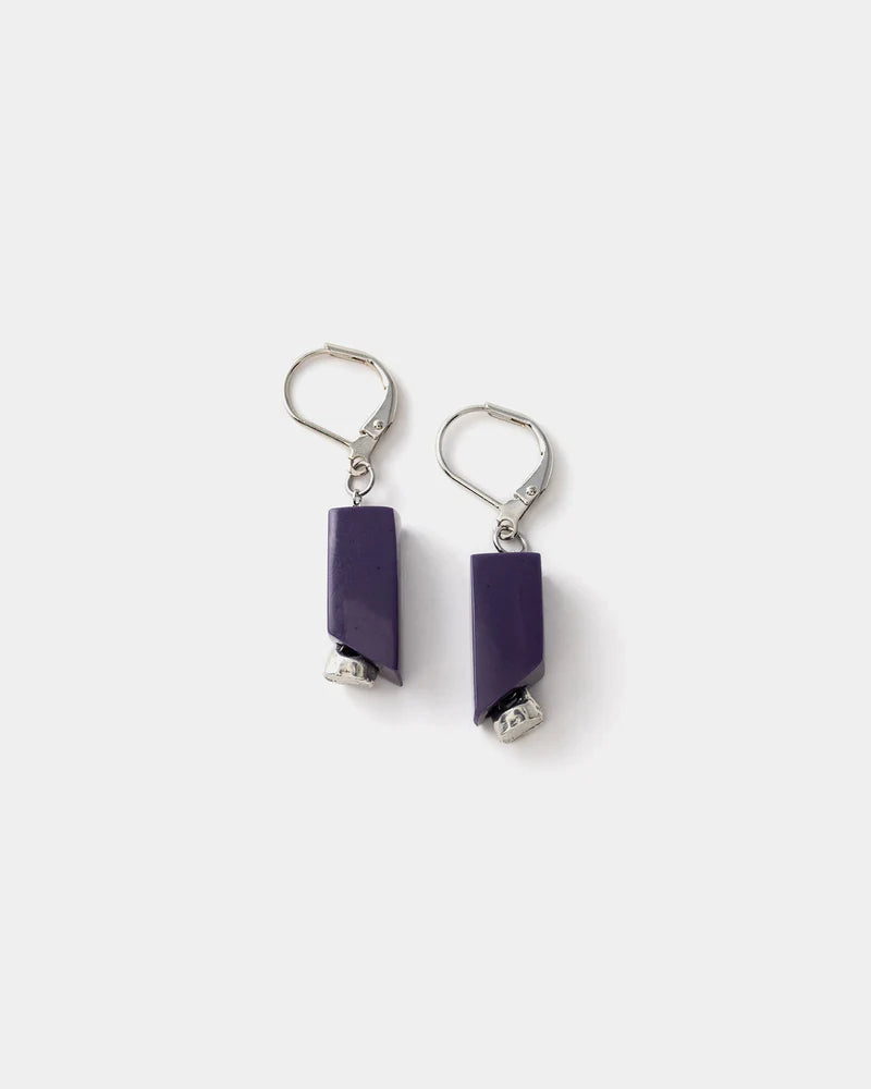 Boucles d'oreilles Estrella - Argent - Prune