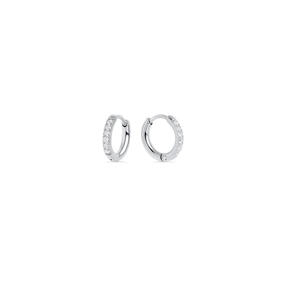 Mini boucles d'oreilles dormeuses Stacks Chic - Argent
