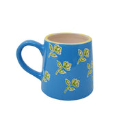 Tasse - Bleu pâle et fleurs