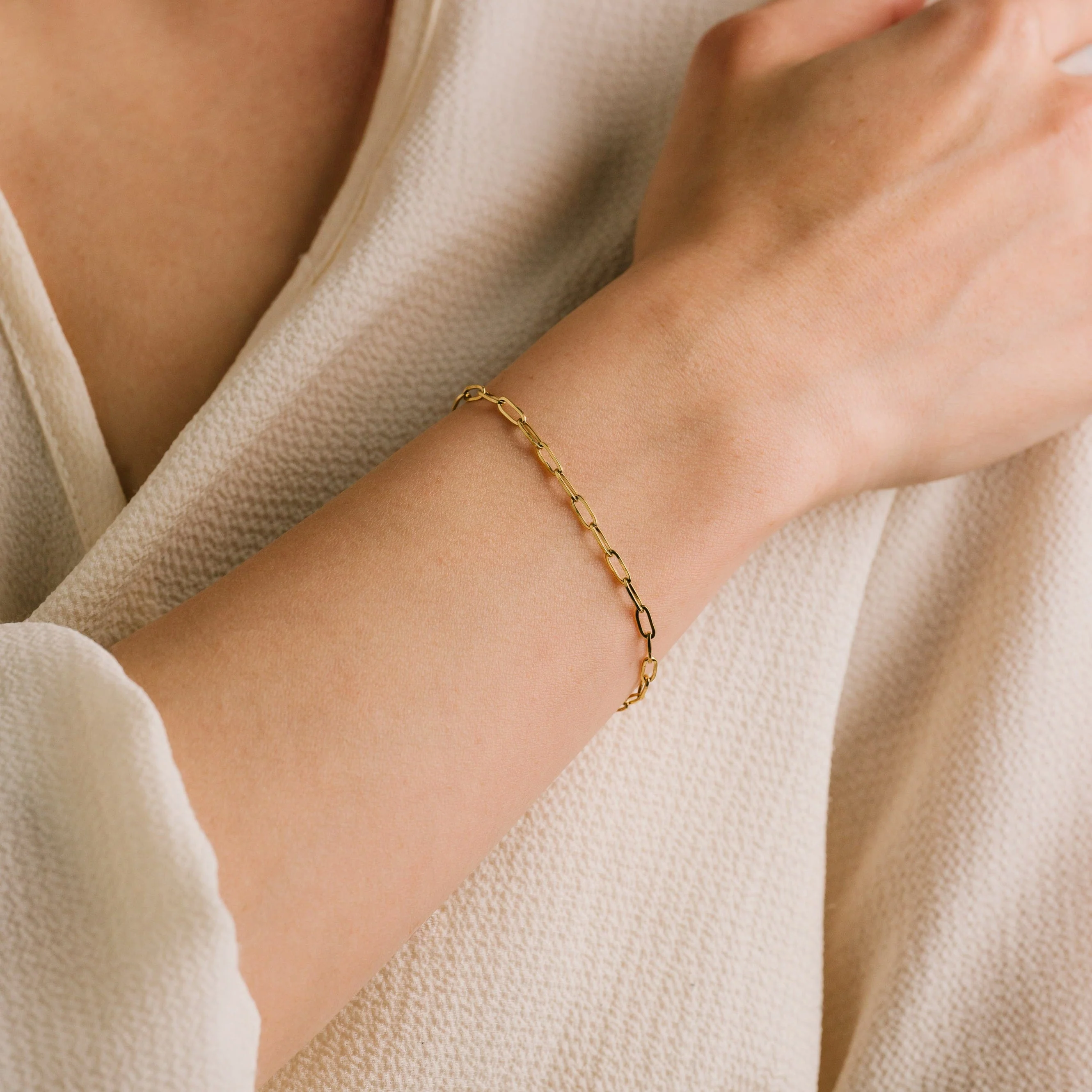 Bracelet Paperclip - Or