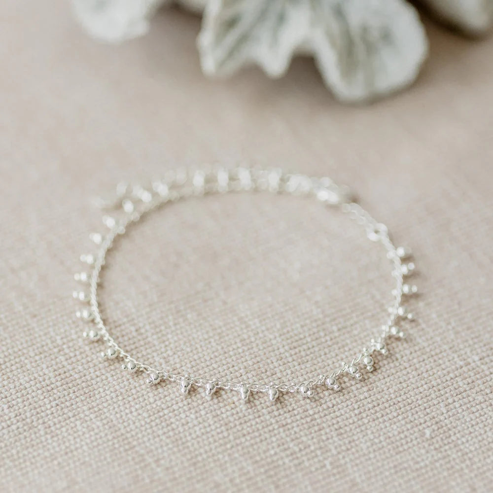 Bracelet de cheville Droplet - Argent