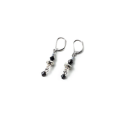 Boucles d'oreilles Edan - Argent - Anthracite