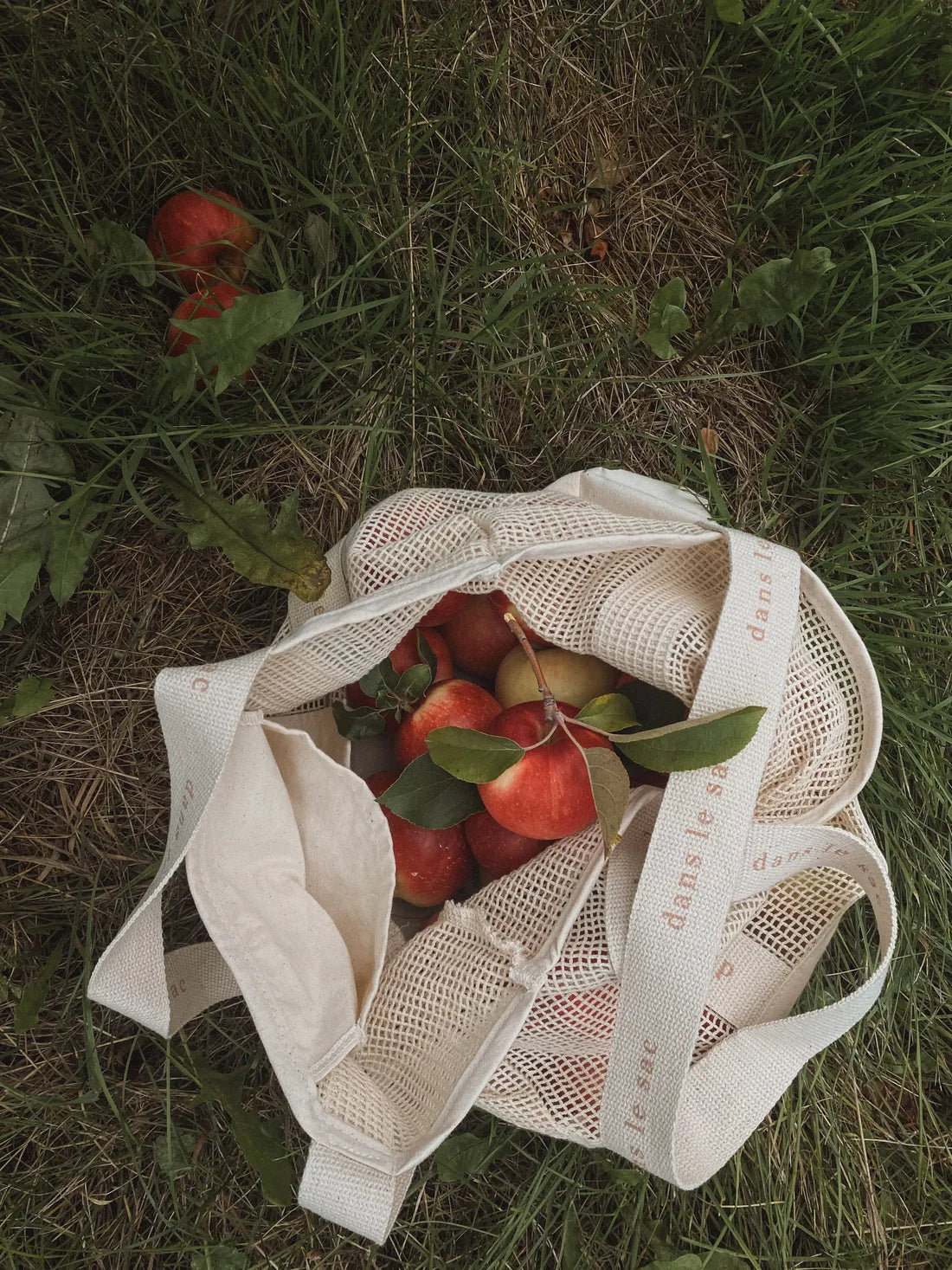 Sac de plage en filet - Crème