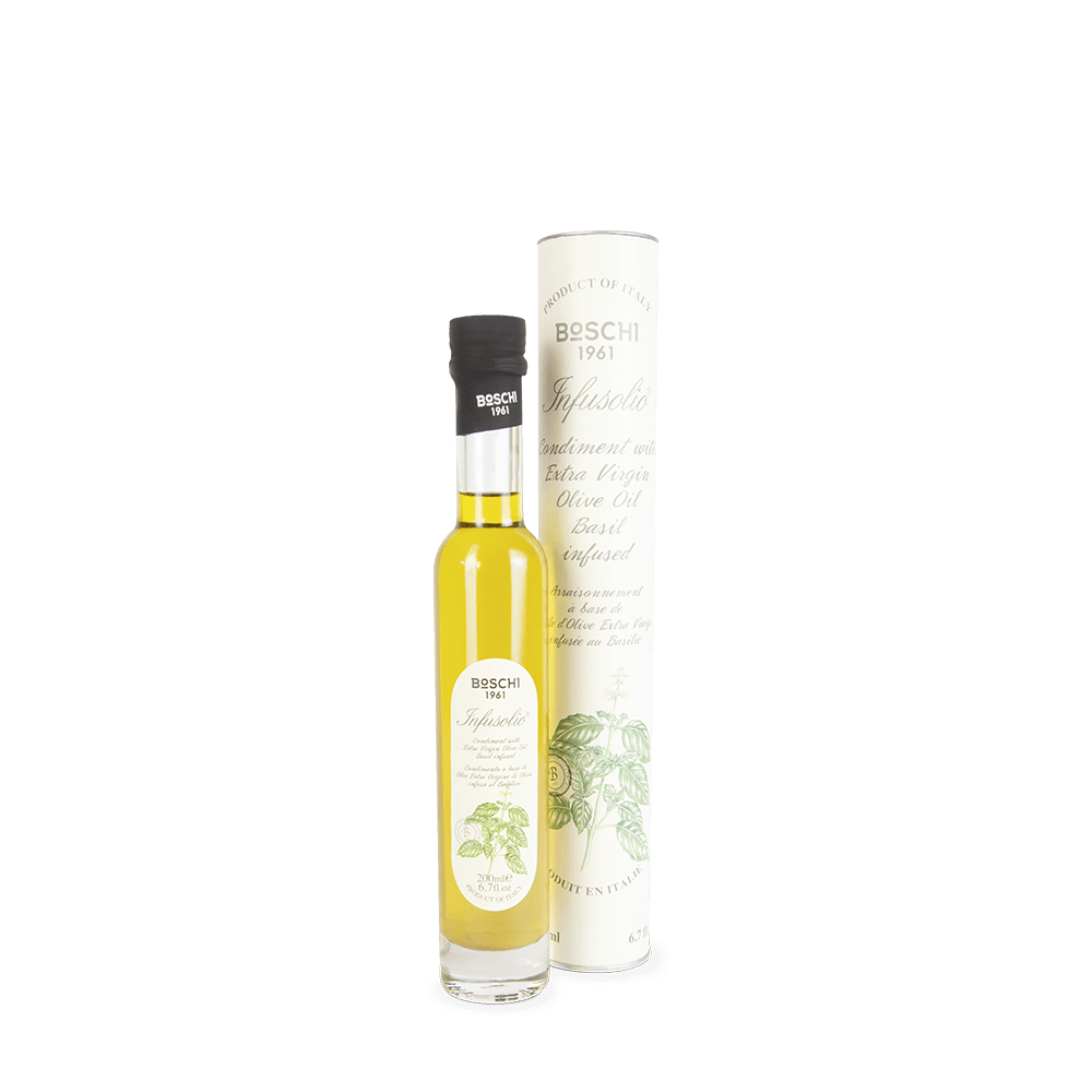 Huile d'olive infusée - Basilic