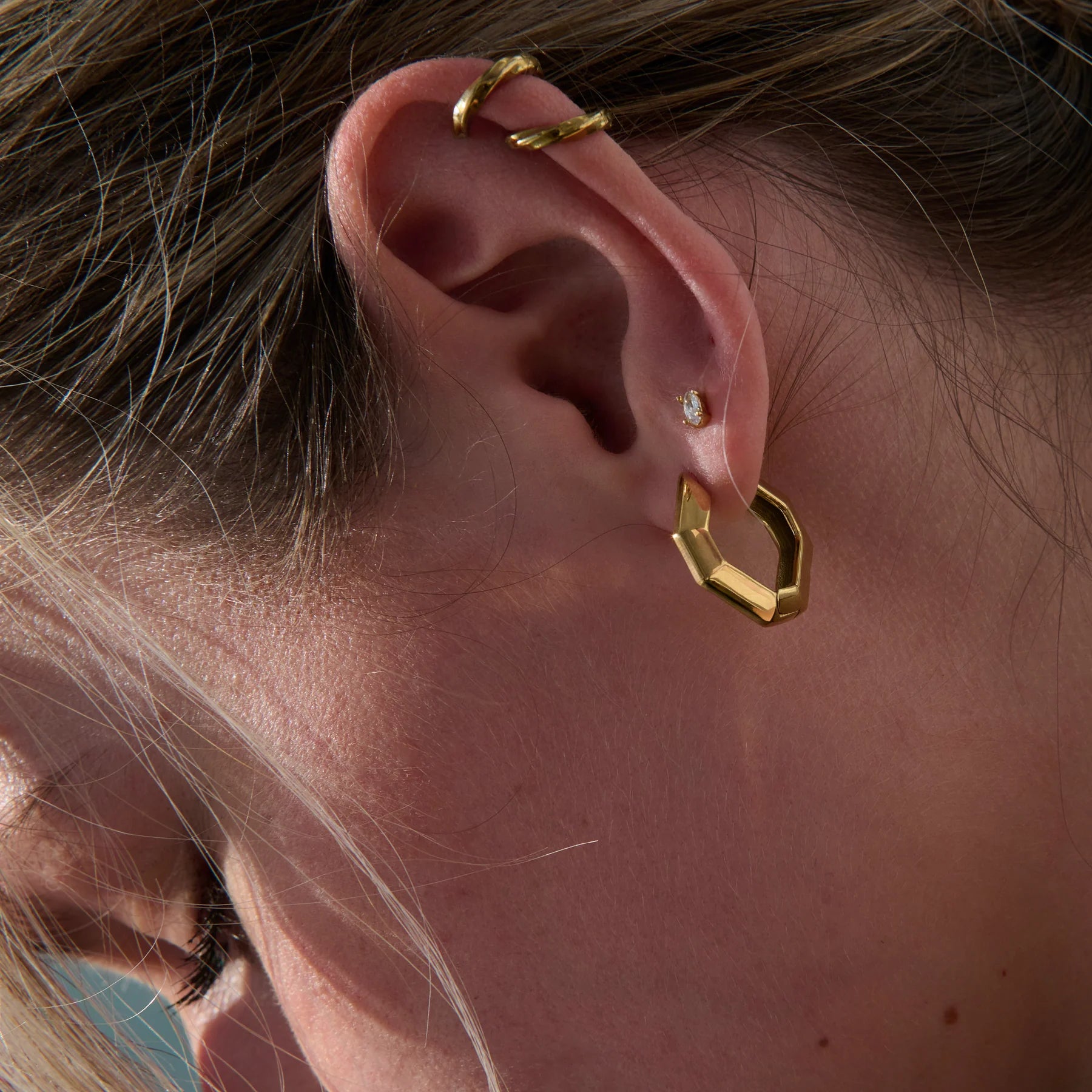 Boucles fixes Sienna - Argent