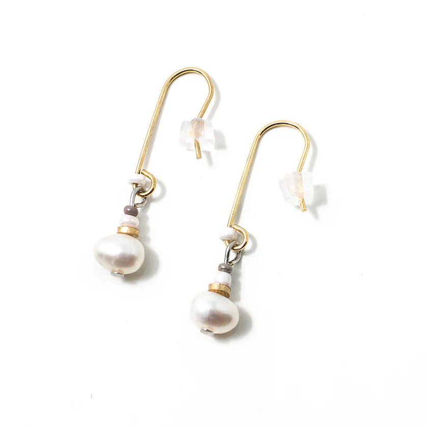 Boucles d'oreilles Drazor - Deux tons - Brume