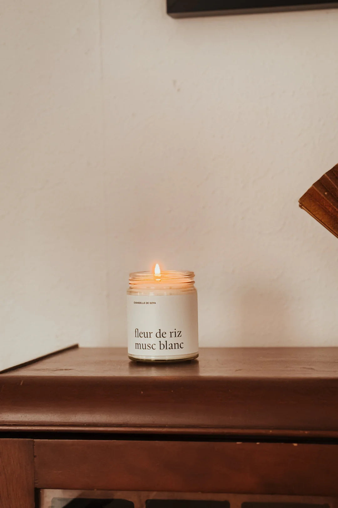 Chandelle de soya 270 ml - Fleur de riz musc blanc