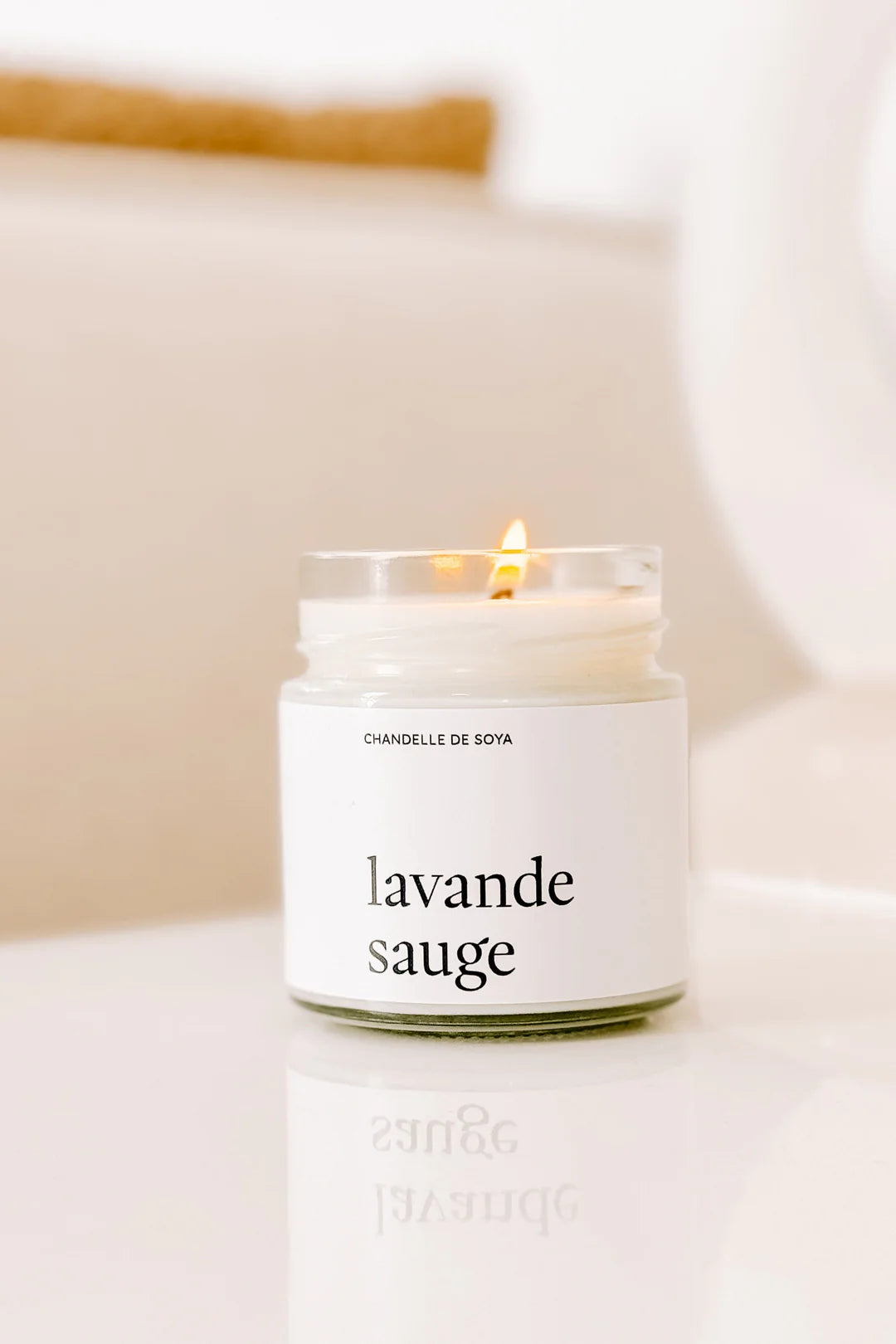Chandelle de soya - Lavande sauge