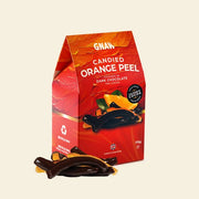 Écorce d'orange confite dans chocolat noir