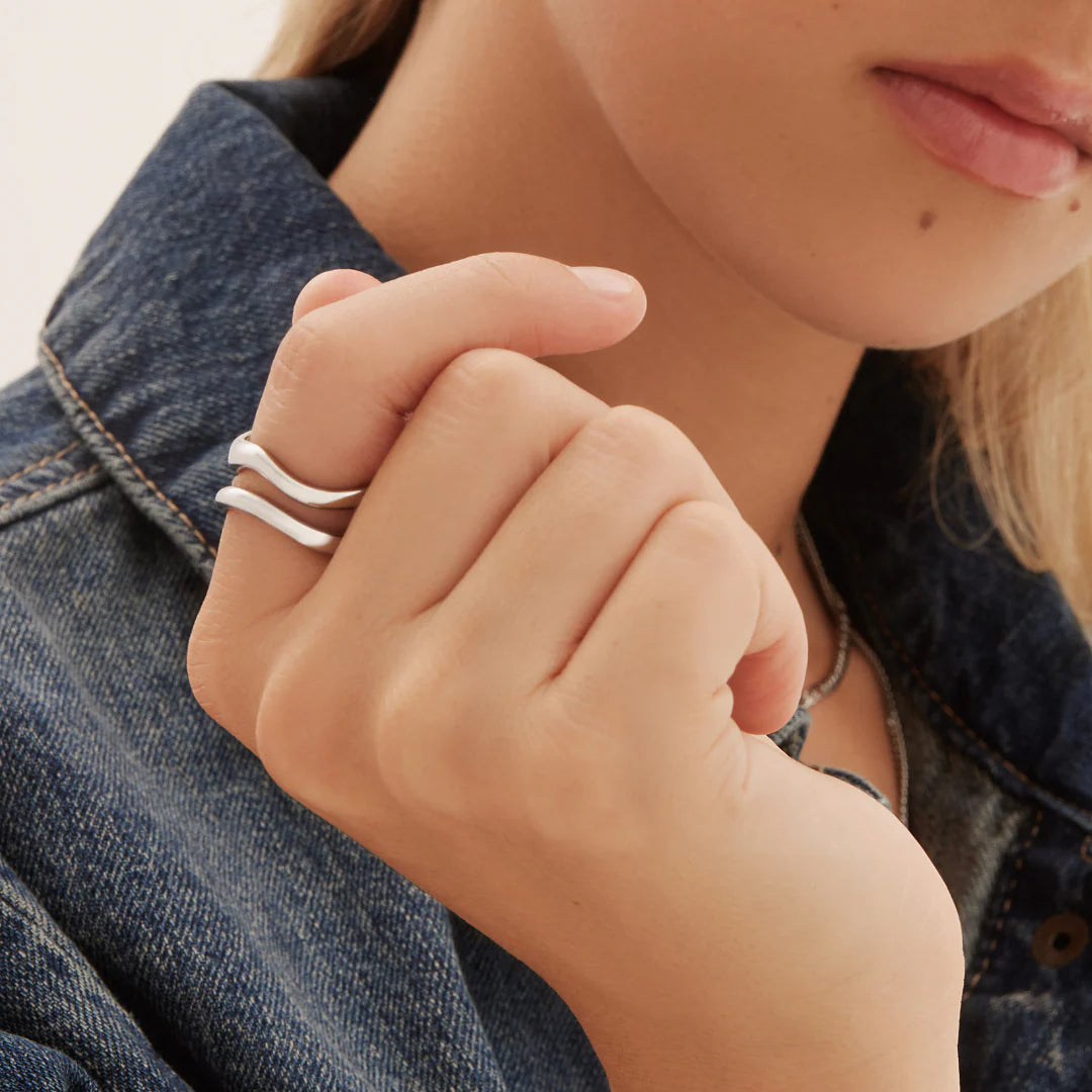 Bague Curves - Argent