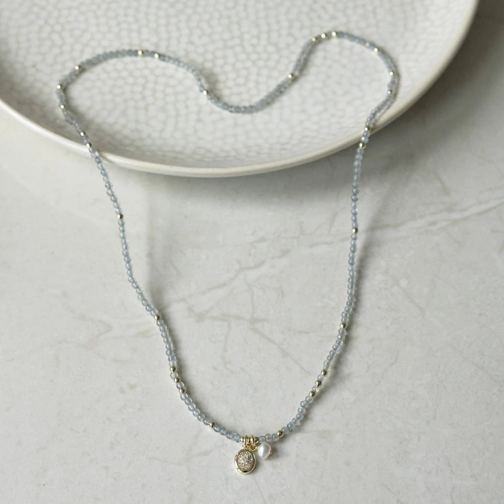 Collier/Bracelet Colette Loop - Or et labradorite
