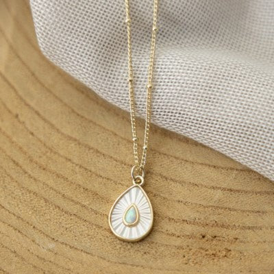 Collier Dewdrop crystal - Or