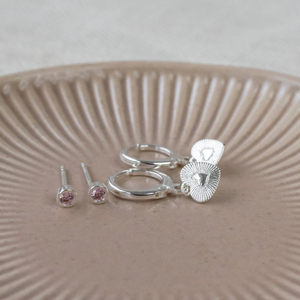 Boucles d'oreilles Duet Set-Sweetheart Rose - Argent