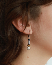 Boucles d'oreilles Diya - Deux tons - Ebène