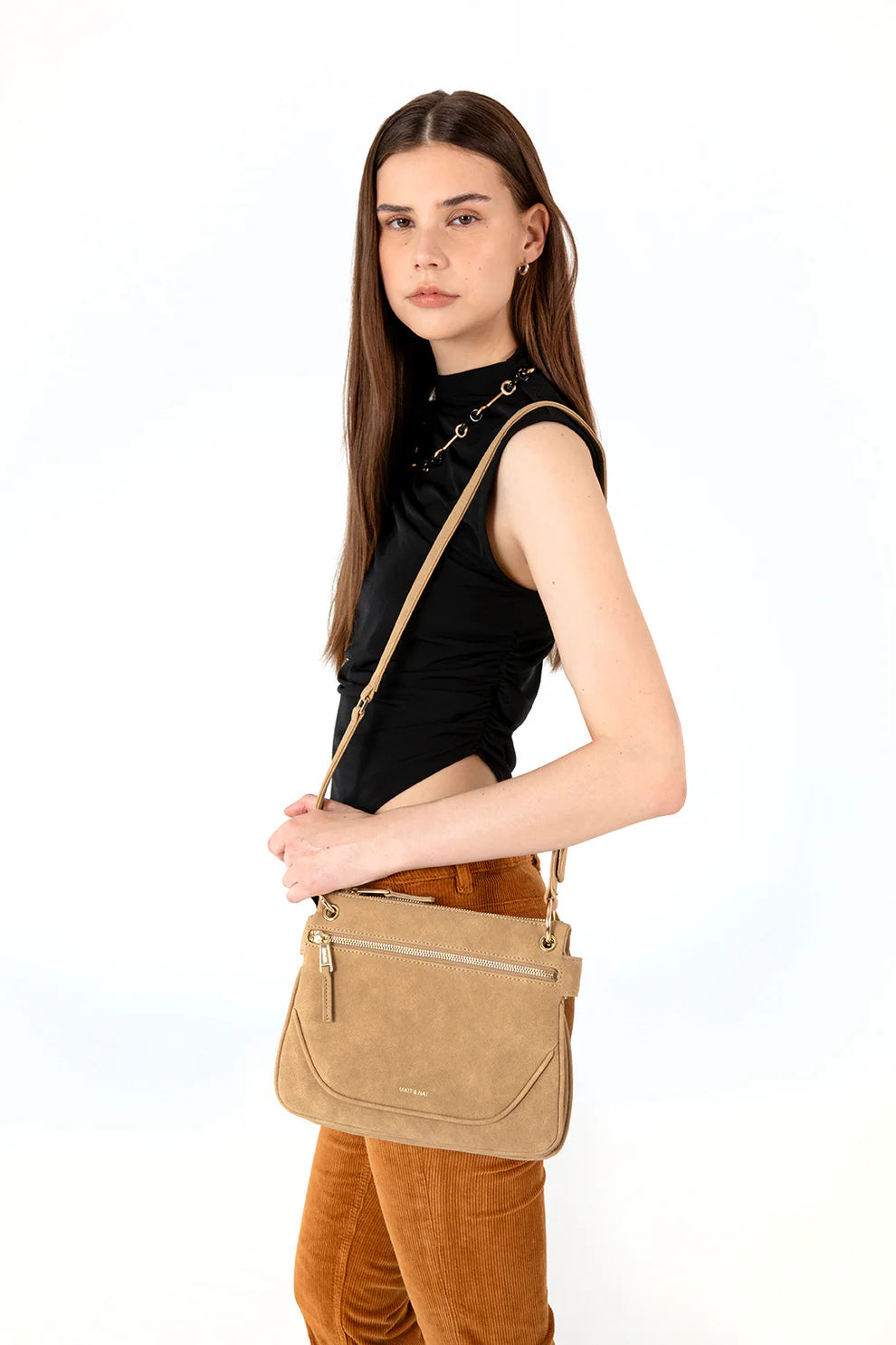 Britt - Sac à bandoulière végétalien - Latté
