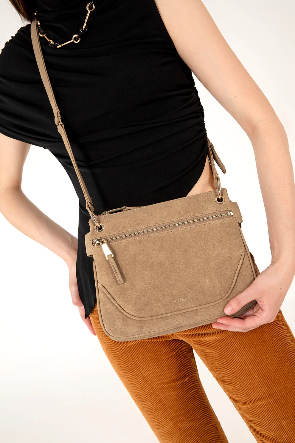 Britt - Sac à bandoulière végétalien - Latté