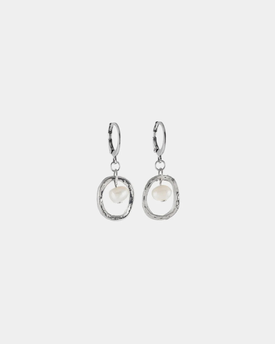 Boucles d'oreilles Dragea - Écume et argent