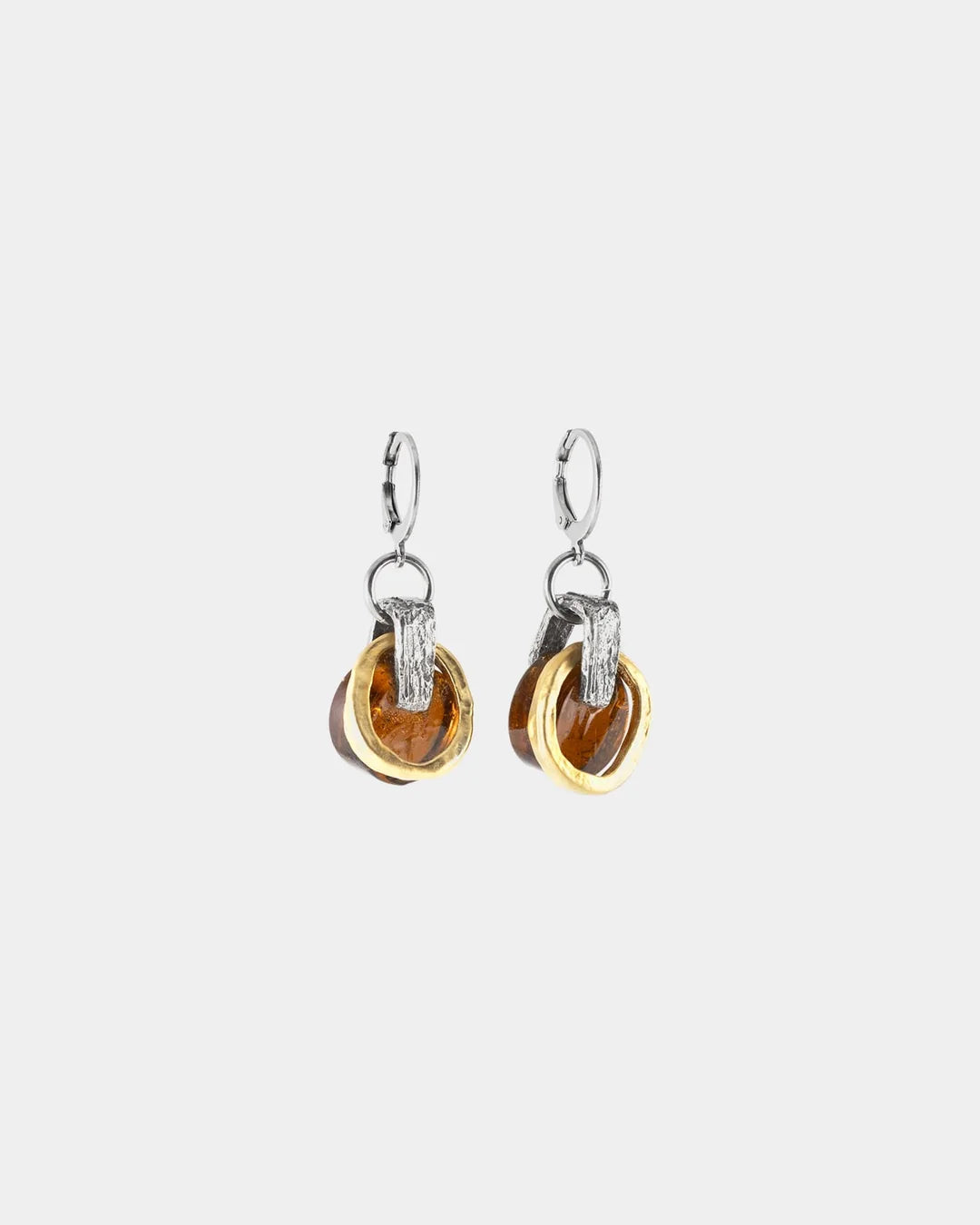 Boucles d'oreilles Elyra - Deux tons - Cacao