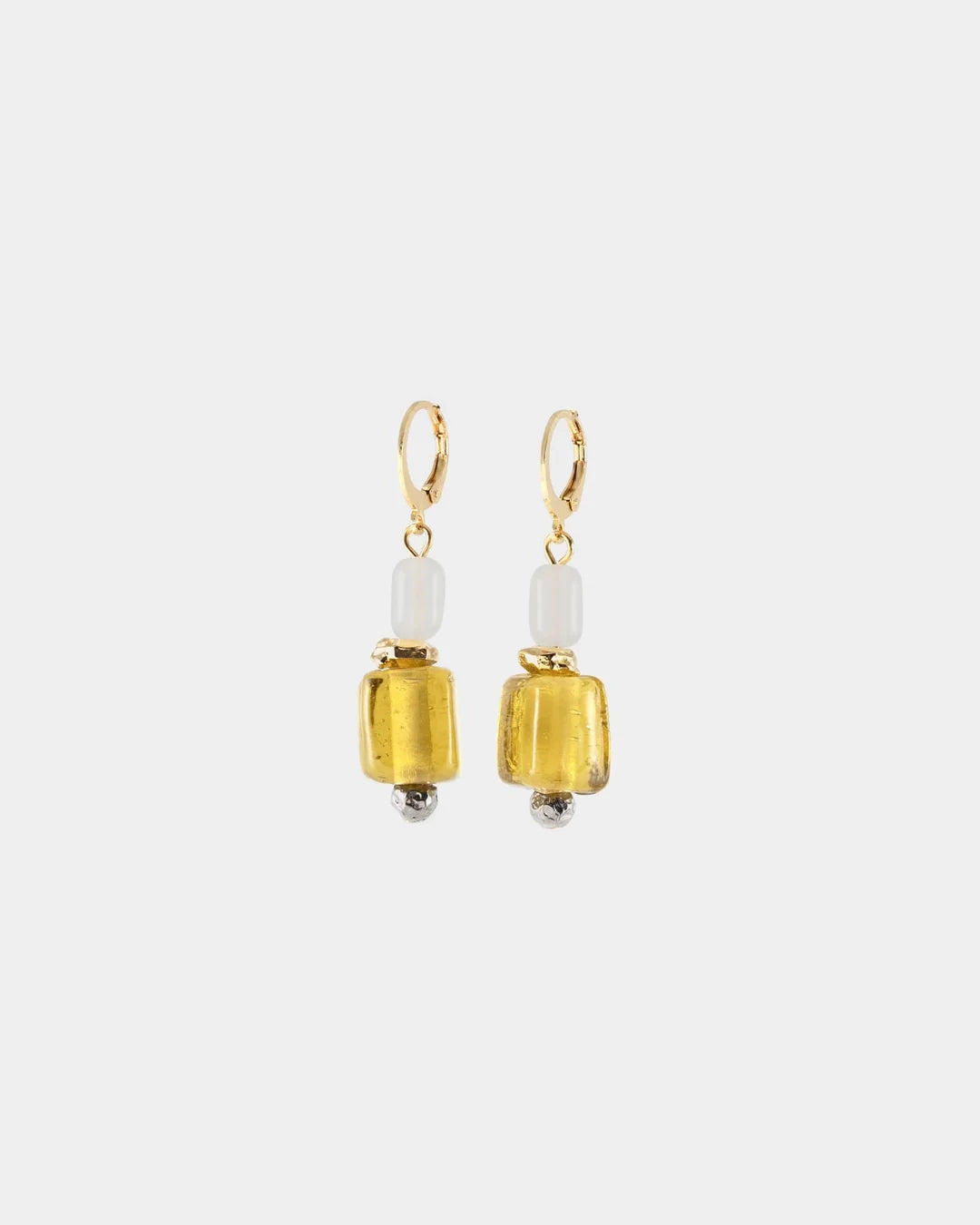 Boucles d'oreilles Hyalie - Deux tons - Papier ciré