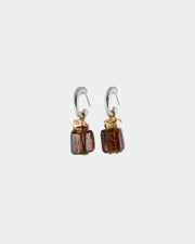 Boucles d'oreilles Melune - Deux tons - Cacao