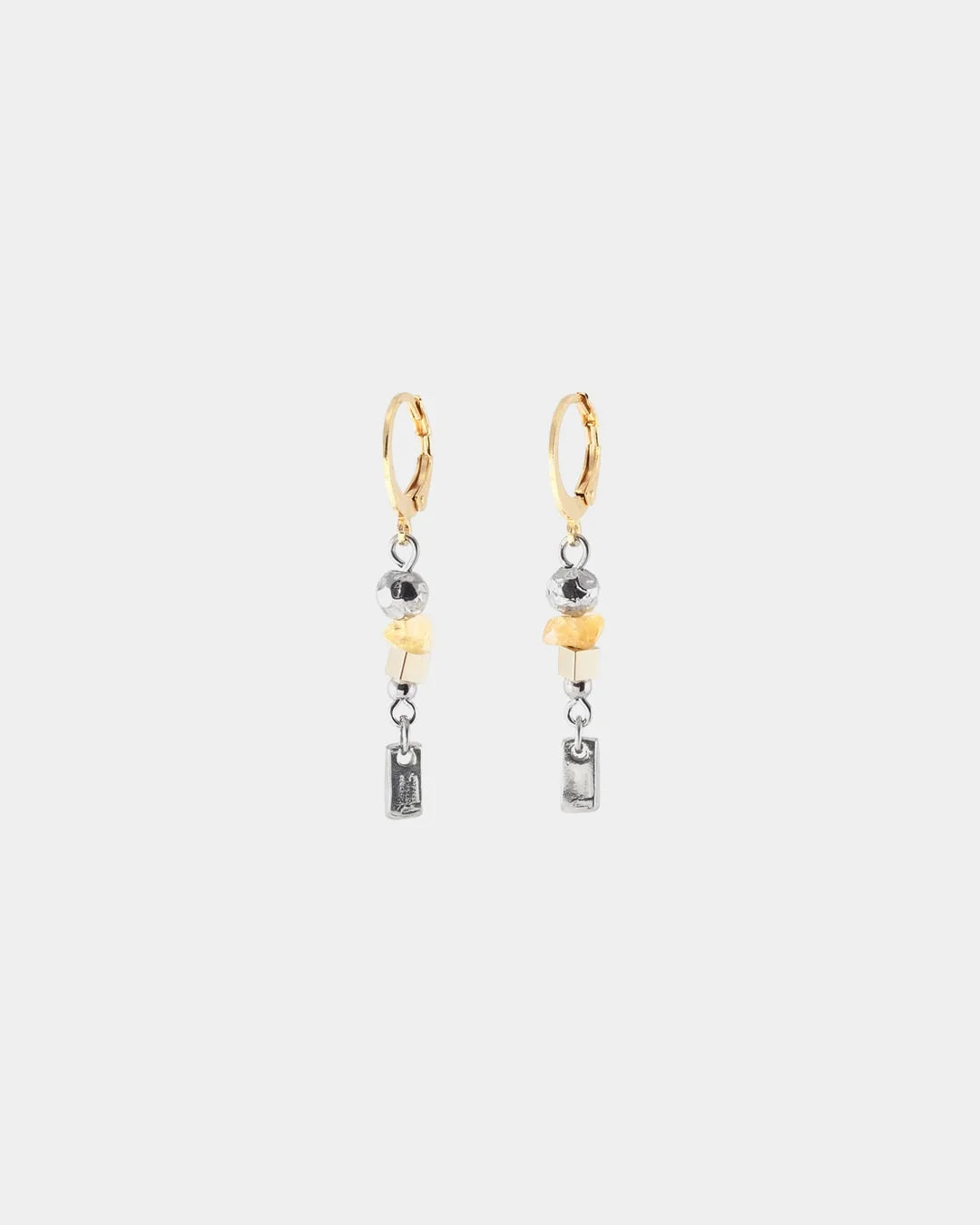 Boucles d'oreilles Elodea - Deux tons - Papier ciré