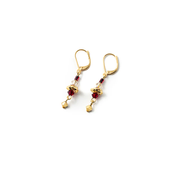 Boucles d'oreilles Edan - Or - Grenat