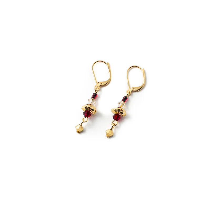 Boucles d'oreilles Edan - Or - Grenat