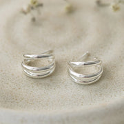 Boucles d'oreilles Hat trick - Argent