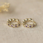 Boucles d'oreilles Hattie rose - Or