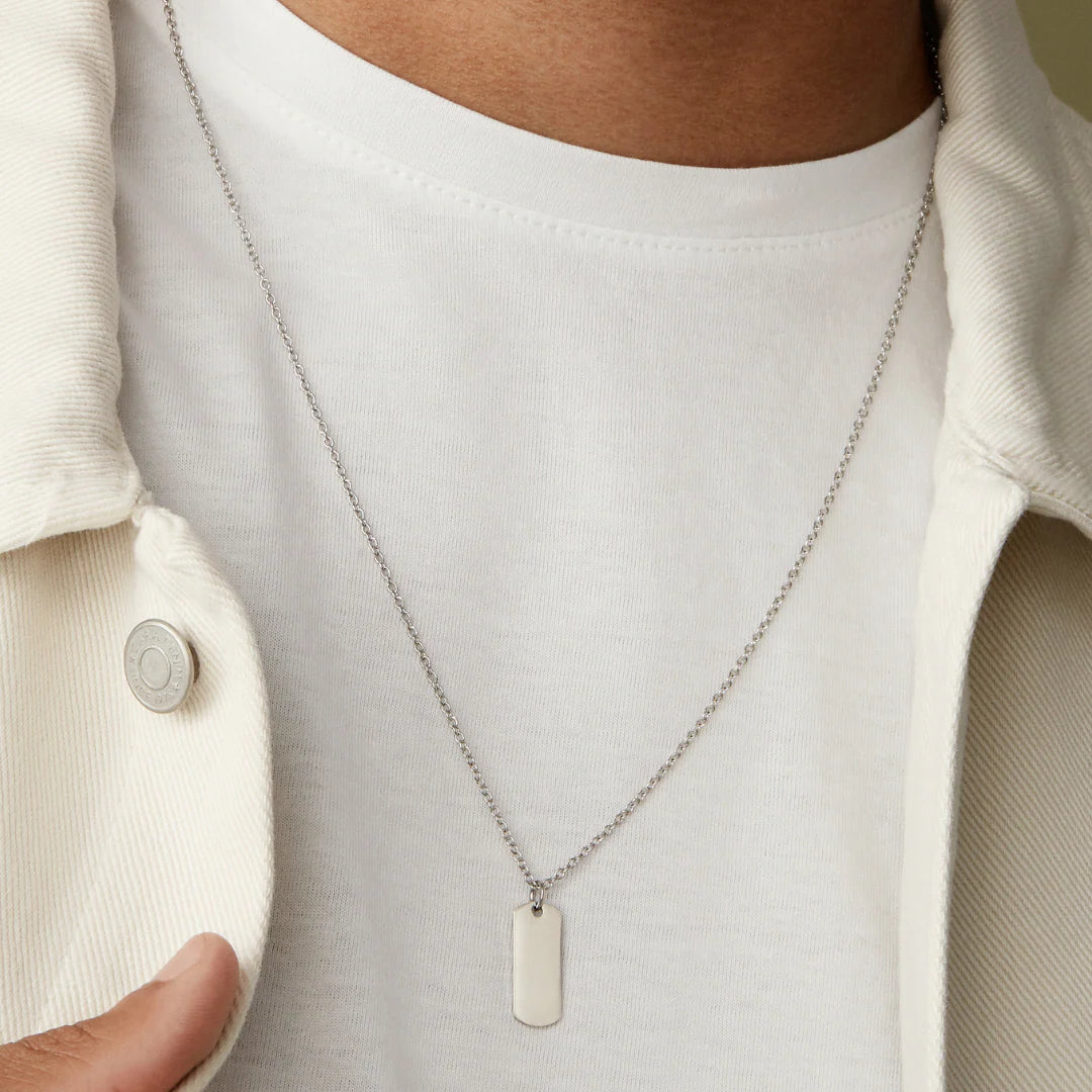Collier Hommes York - Argent