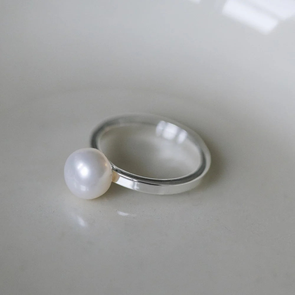 Bague Lone perle - Argent
