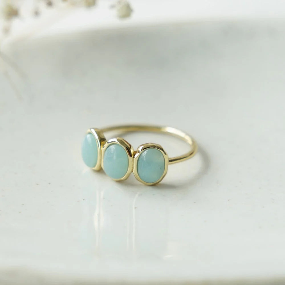 Bague Tri Essence Amazonite - Or