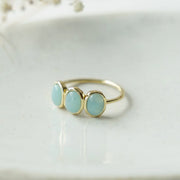 Bague Tri Essence Amazonite - Or