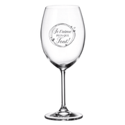 Verre gravé (vin 20 oz) - Je t'aime plus que tout