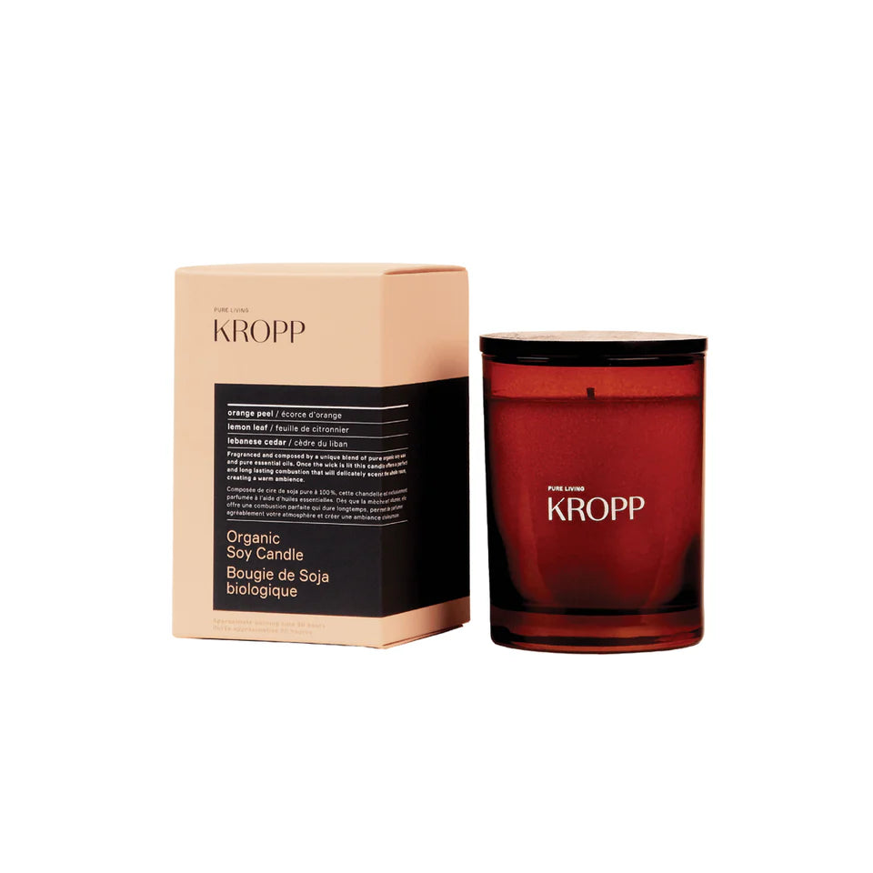 Bougie de soja biologique - Écorce d'orange