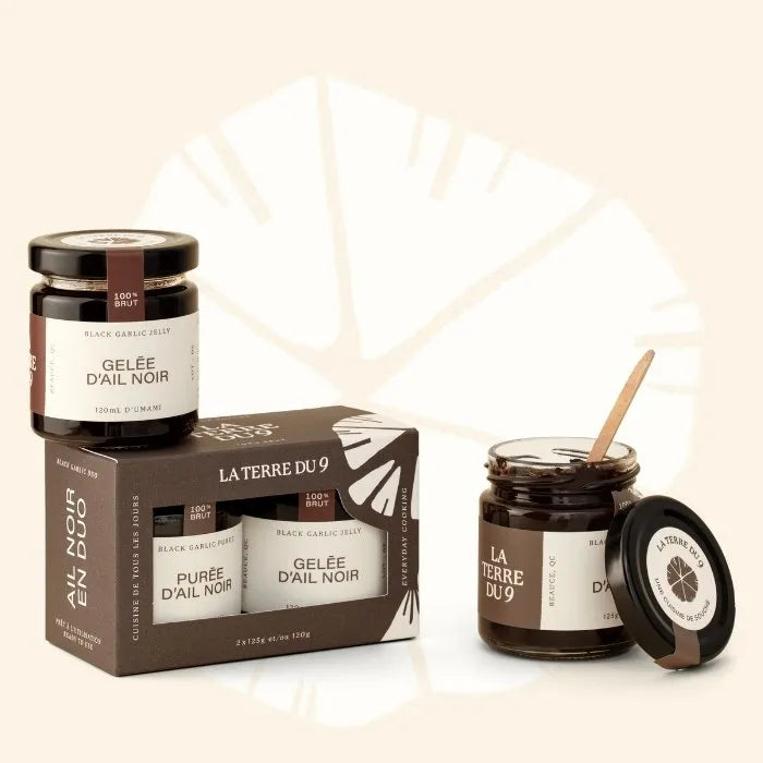 Duo coup de coeur - Purée d'ail noir et gelée d'ail noir