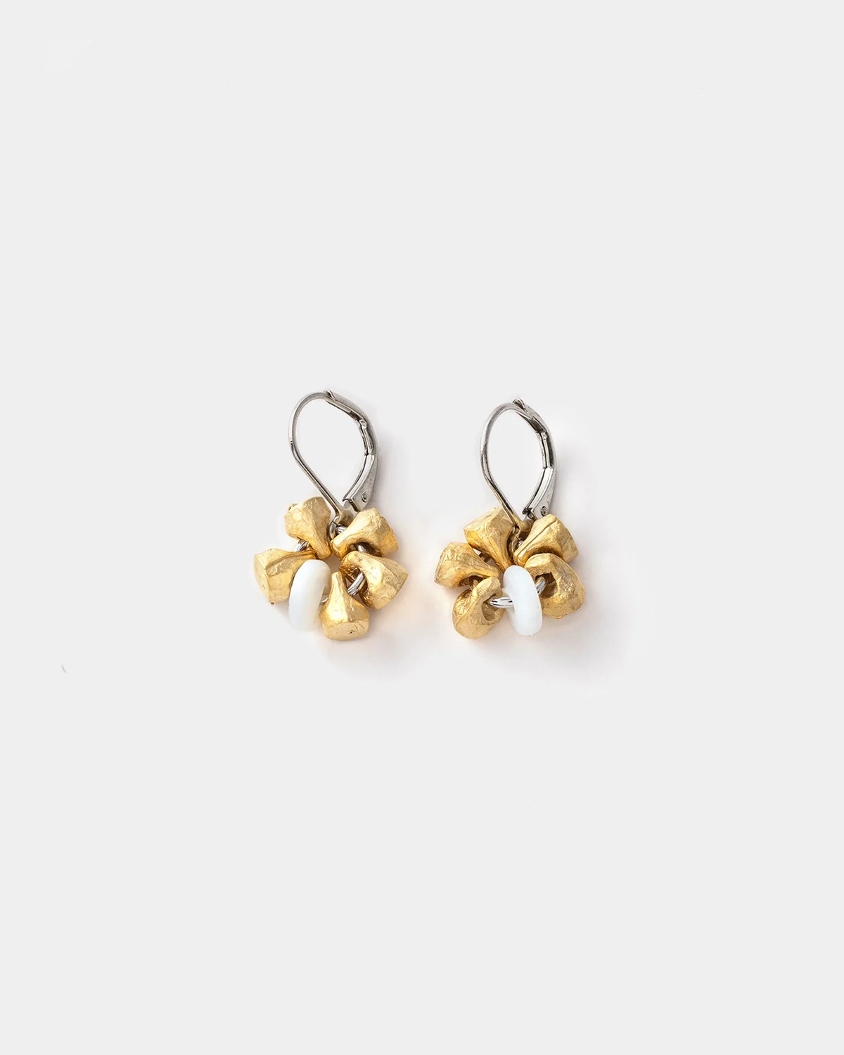 Boucles d'oreilles Margaux - Deux tons - Neige